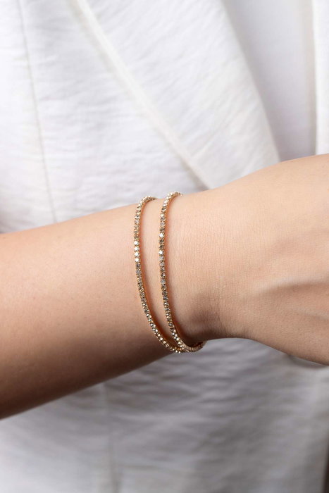 Heliophilia Silver Pulsera de Metal Dorada con Acabado de Laca